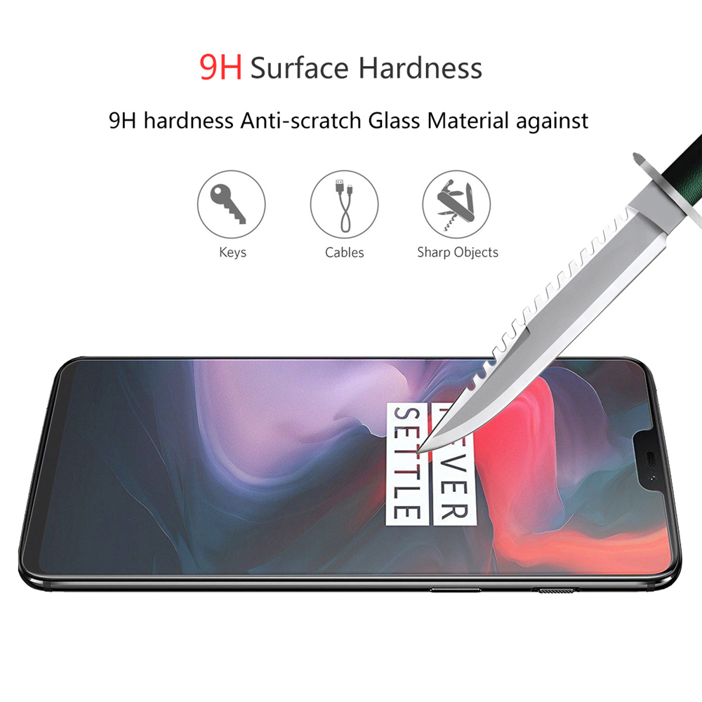 Oneplus 6 Tempered Glass Screen Protector ENKAY Hat-Prince 0.26mm 2.5D Explosion-proof Membrane - Transparent