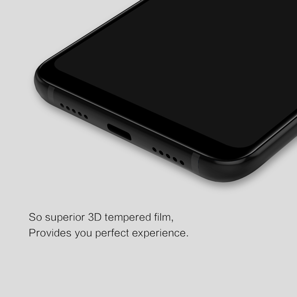 NILLKIN 3D CP+MAX Tempered Glass Film For Xiaomi Mi8 Explosion-proof Screen Protector - Black + Transparent