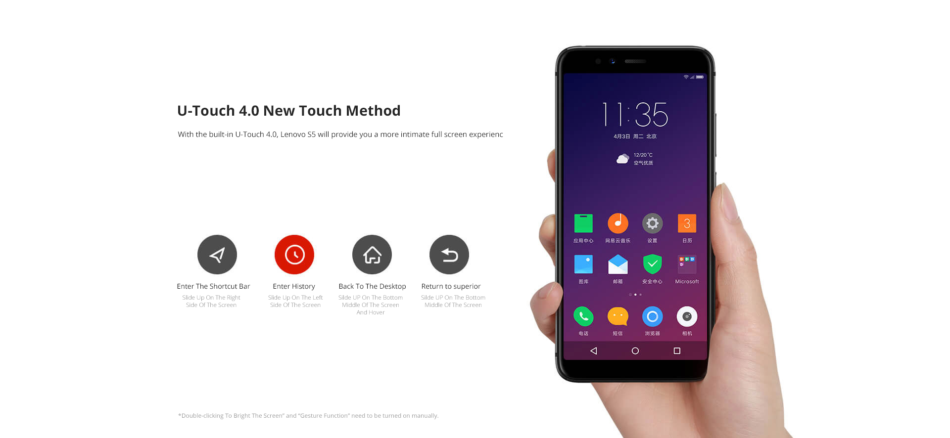 Lenovo S5 K520 5.7 Inch 4G LTE Smartphone Snapdragon 625 3GB 32GB Dual 13.0MP Rear Cameras ZUI 3.7 OS Touch ID - Black