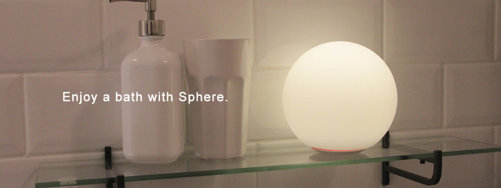 MIPOW BTL301W-WT PLAYBULB Sphere Smart Dimmable LED Glass Orb Light Floor Lamp Night Lights Tap to Change Color-White