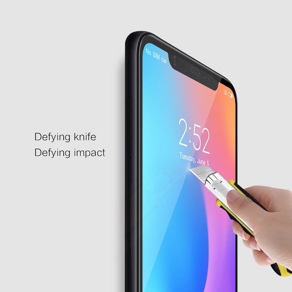 NILLKIN 3D CP+MAX Tempered Glass Film For Xiaomi Mi8 Explosion-proof Screen Protector - Black + Transparent