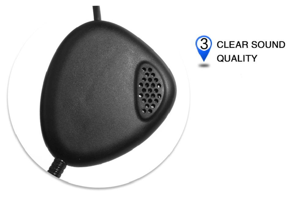 Vnetphone V1-1 Motorcycle Helmet Bluetooth Monaural Headset 10M Bluetooth Distance DSP Noise Reduction Technology - Black