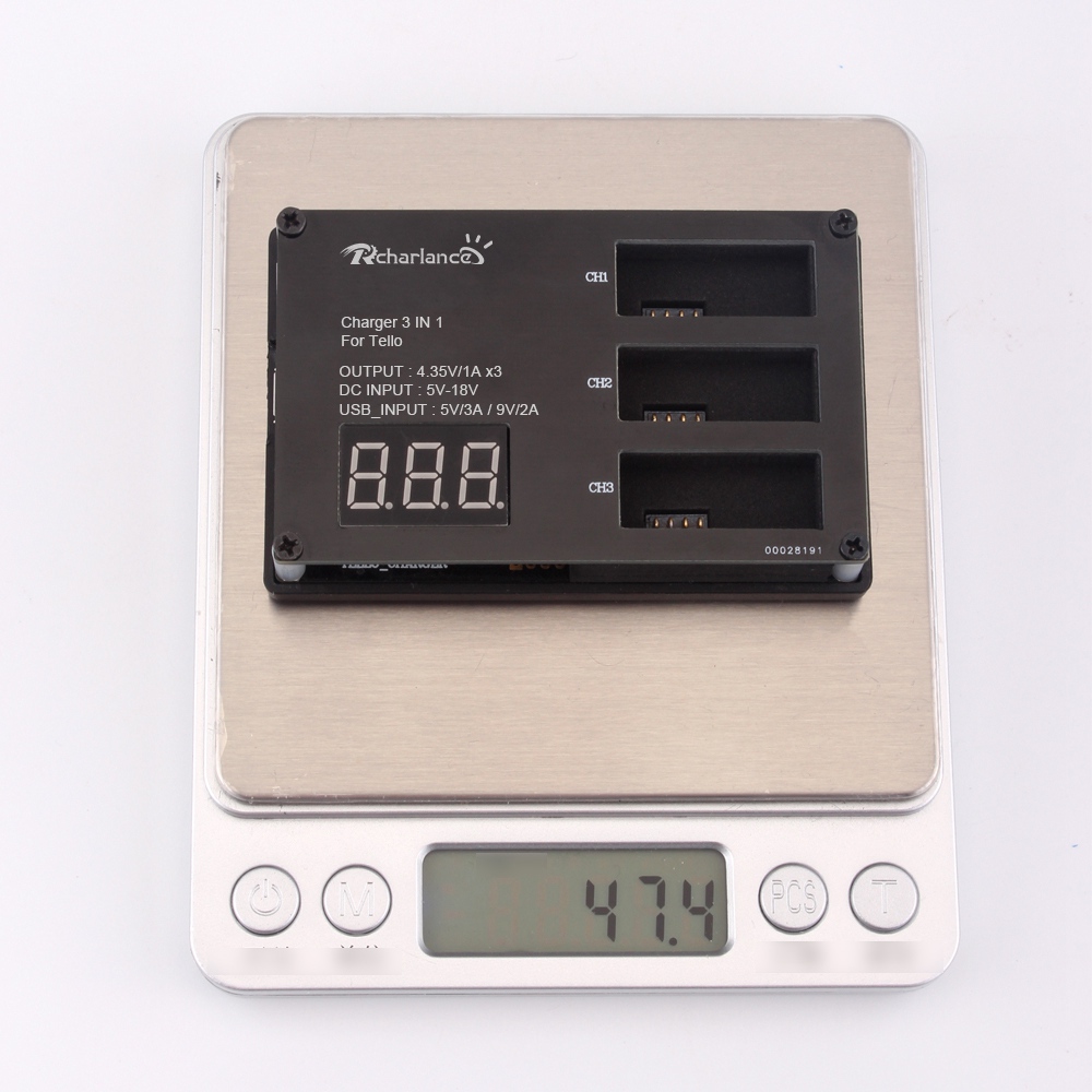 Rcharlance 3 IN 1 Charger Battery Charging Hub for DJI Tello RC Quadcopter