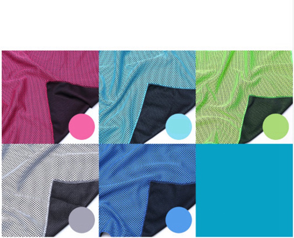 Evaporative Cooling Towel 40"x12" Snap Cooling Towel Microfiber Quick-Dry For Fitness Gym Yoga Pilates Travel Camping Outdoor Sports - Sky Blue