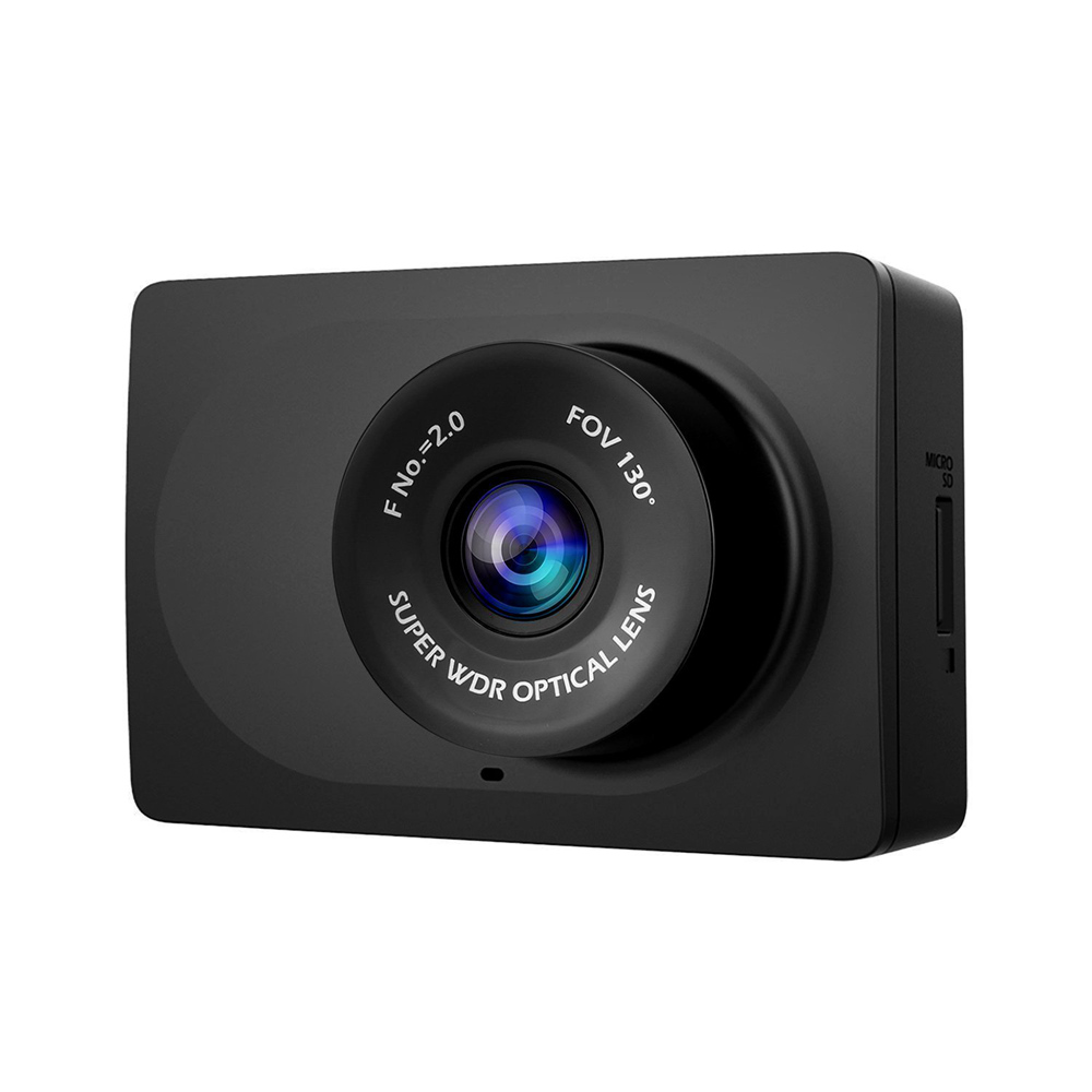 International Version YI Compact Dash Camera 2.7 Inch LCD Screen 1080P Full HD 130 Degree Angle Lens G-Sensor - Black