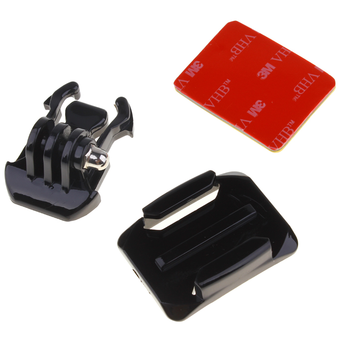 Helmet Curved Surface And Mount 3M VHB Sticker For Gopro HERO2/3 - Black