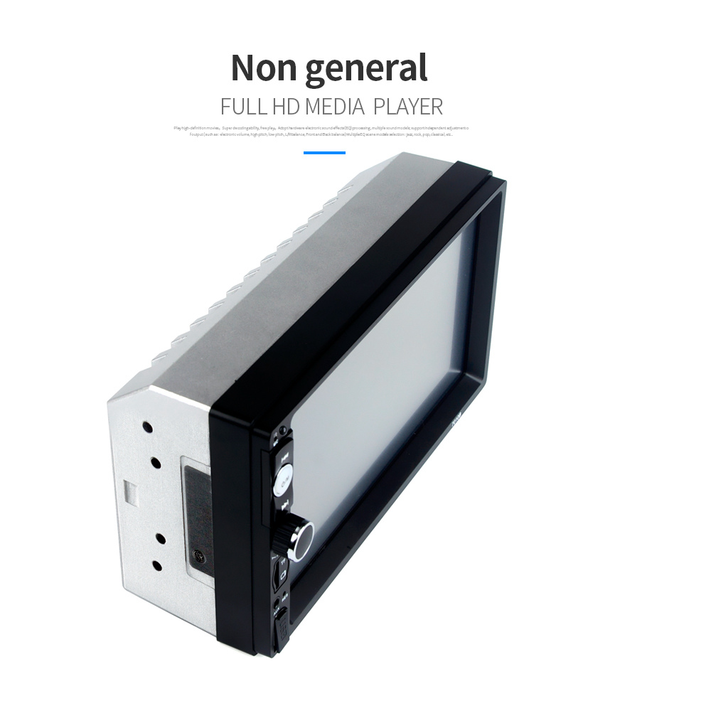 7010B 7 Inch Digital TFT Touch Screen Car Multimedia Player Audio Stereo MP5 Player 1080P Video Format FM Function - Black