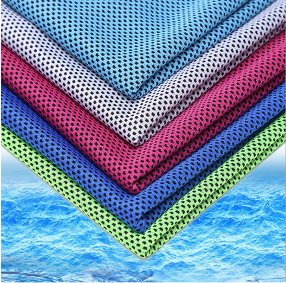Evaporative Cooling Towel 40"x12" Snap Cooling Towel Microfiber Quick-Dry For Fitness Gym Yoga Pilates Travel Camping Outdoor Sports - Sky Blue