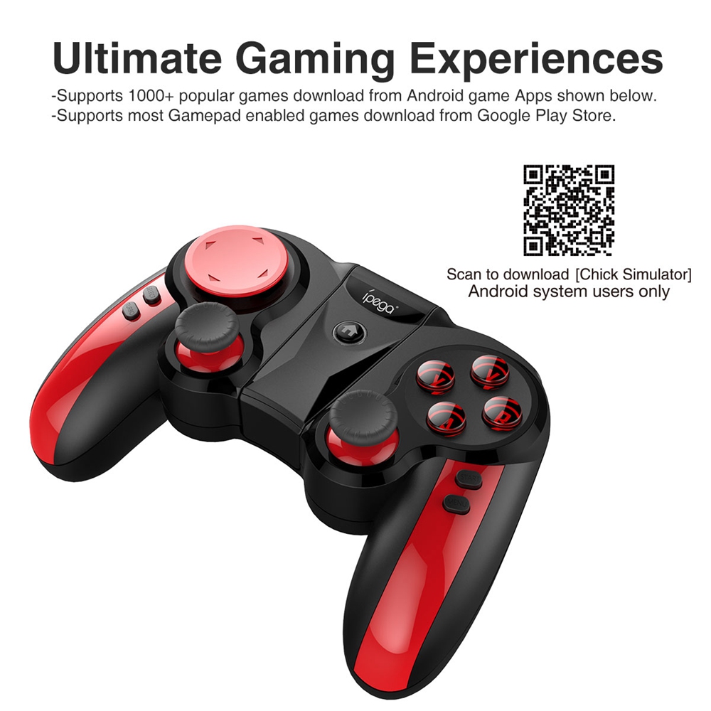 Ipega PG-9089 Pirates Wireless Bluetooth Game Controller Gamepad Joysticks for Android/iOS/PC - Black