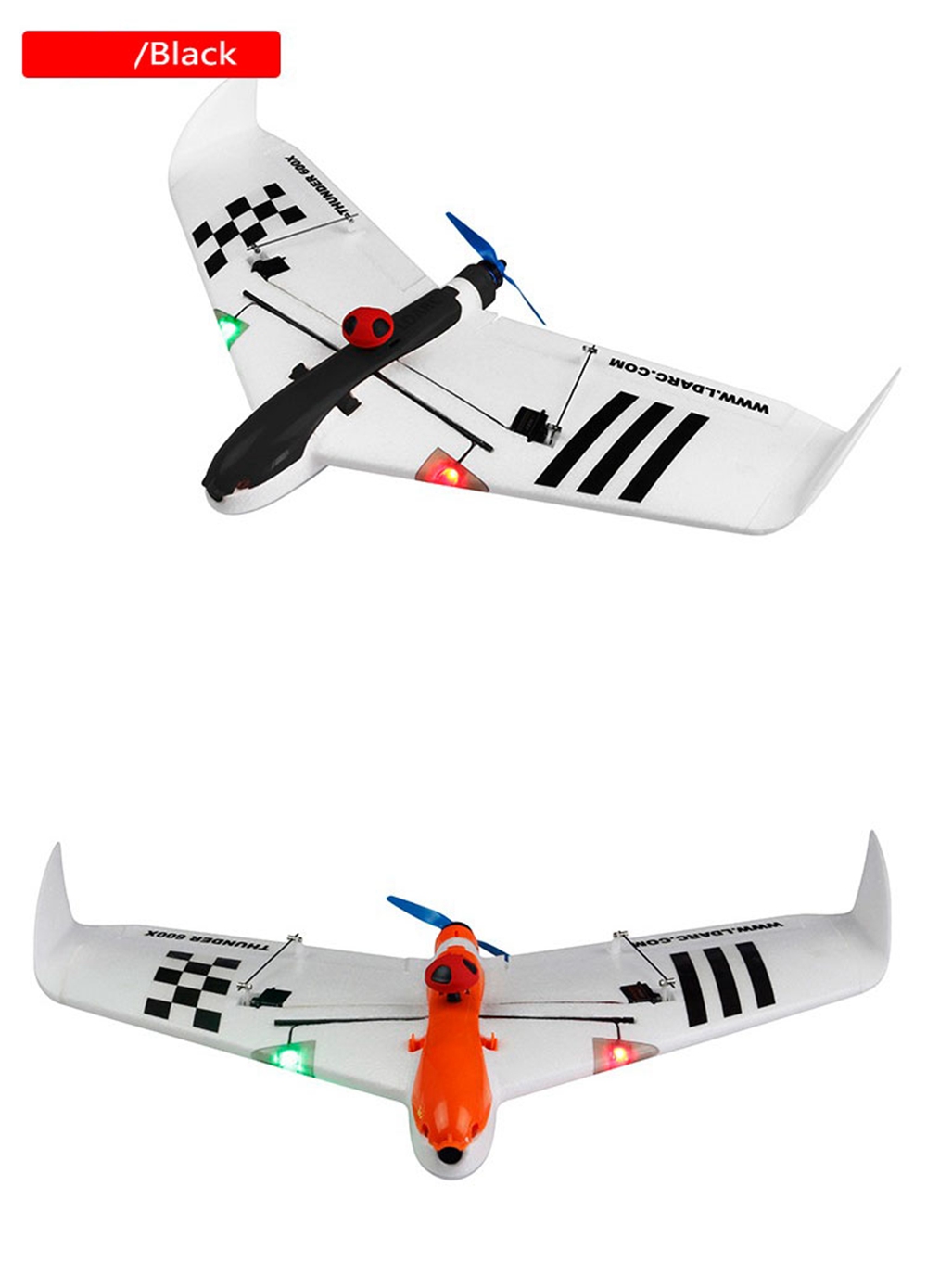 Kingkong/LDARC THUNDER 600X RC Airplane 656mm Wingspan EPO PNP Version - Orange