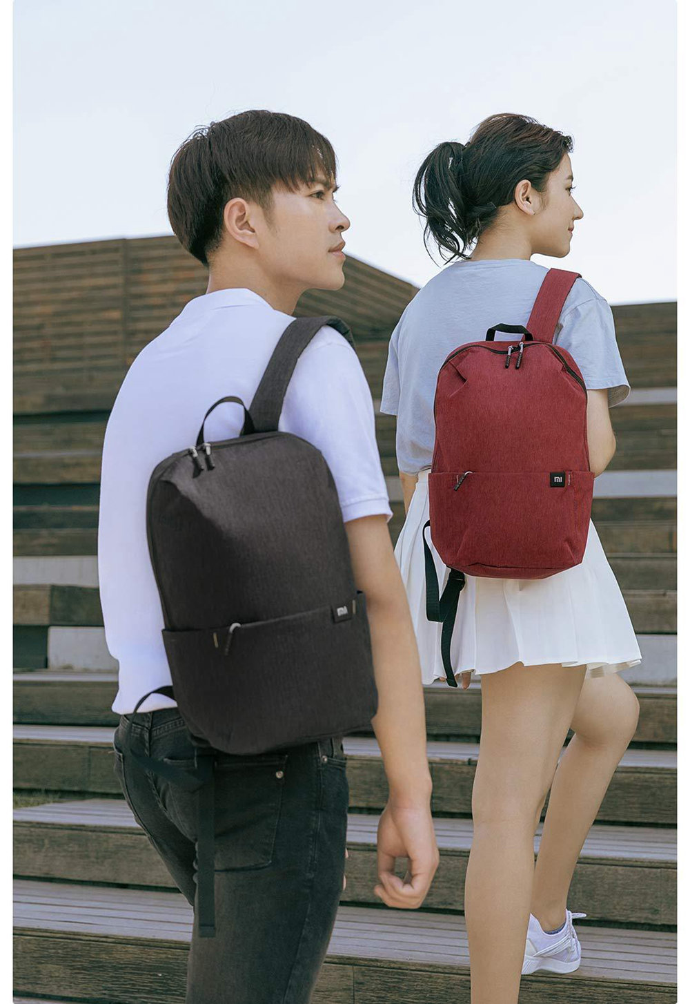 Xiaomi Small Backpack Level 4 Waterproof 10L Capacity Lightweight Burden YKK Zipper - Dark Blue