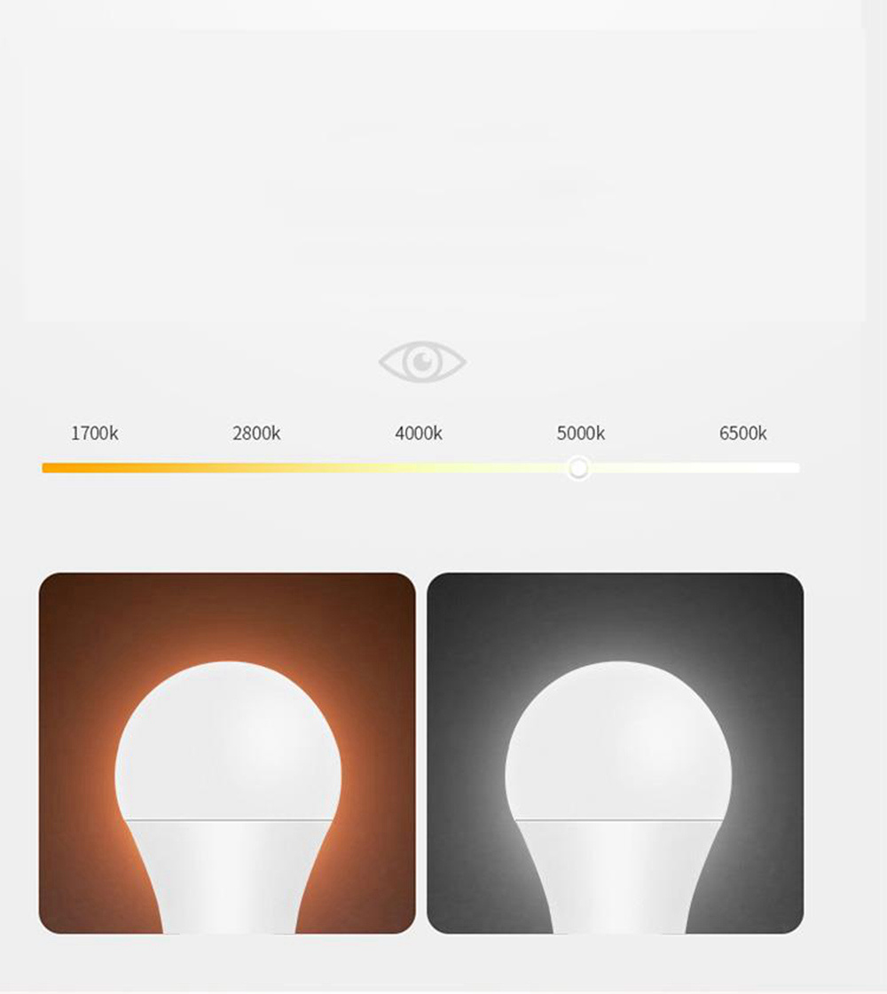 Geekbes WiFi Smart Bulb 10W E27 16 million Color Wifi Wireless Control - White