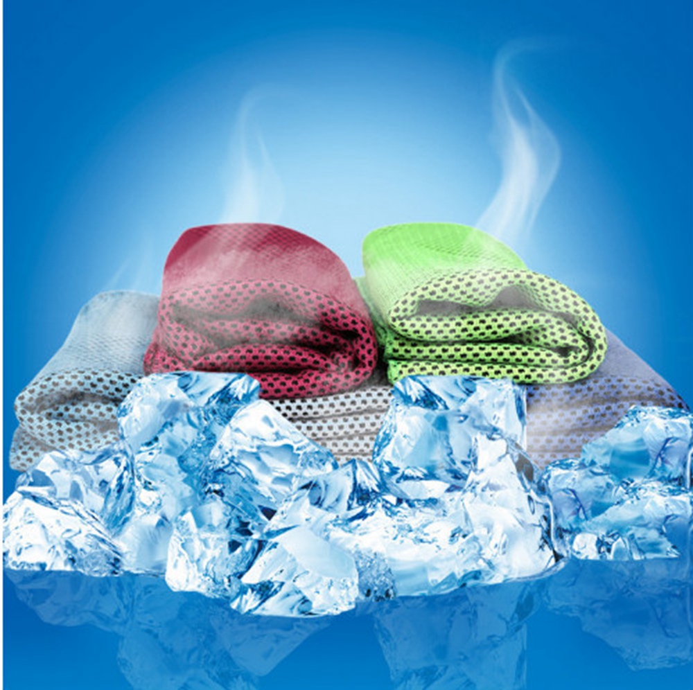 Evaporative Cooling Towel 40"x12" Snap Cooling Towel Microfiber Quick-Dry For Fitness Gym Yoga Pilates Travel Camping Outdoor Sports - Sky Blue