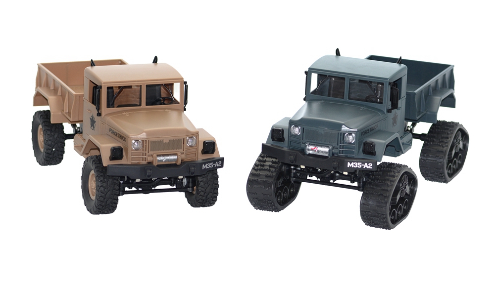 Fayee FY001B RC Car 2.4G 4CH 4WD 1:16 Brushed Off-road Army Truck Snow Tires RTR - Khaki