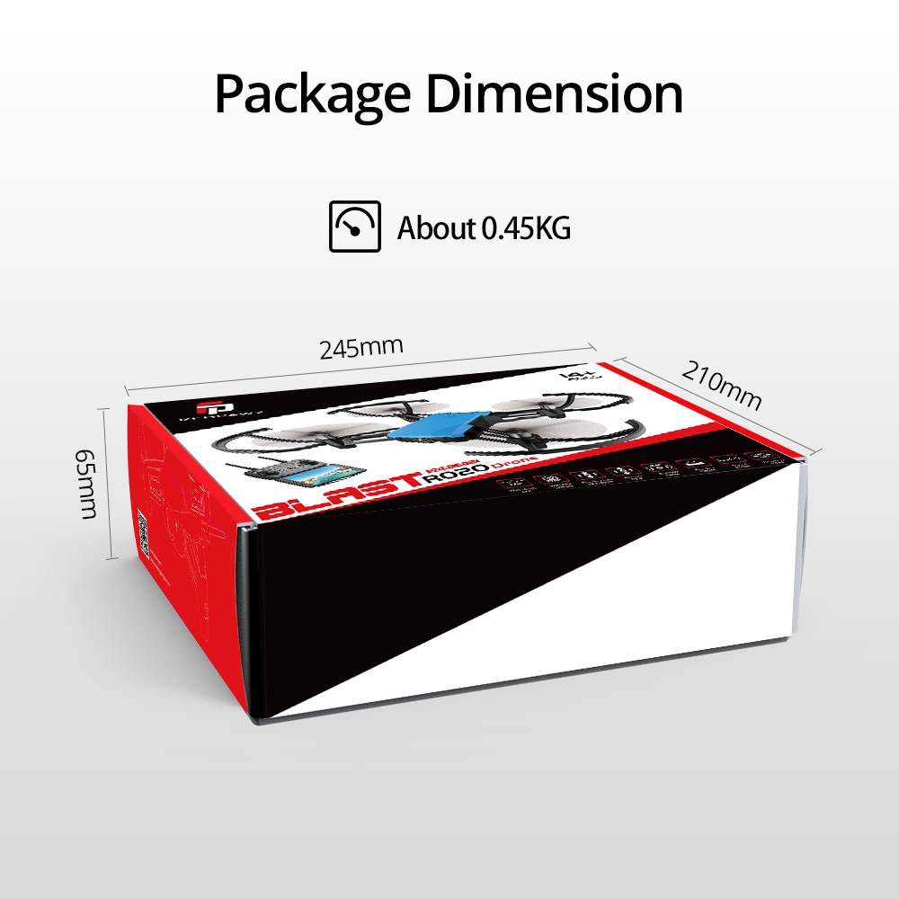 REDPAWZ R020 BLAST RC Quadcopter WIFI FPV 8520 Brushed Motor with HD 720P Wide-angle Camera Altitude Hold RTF - Blue