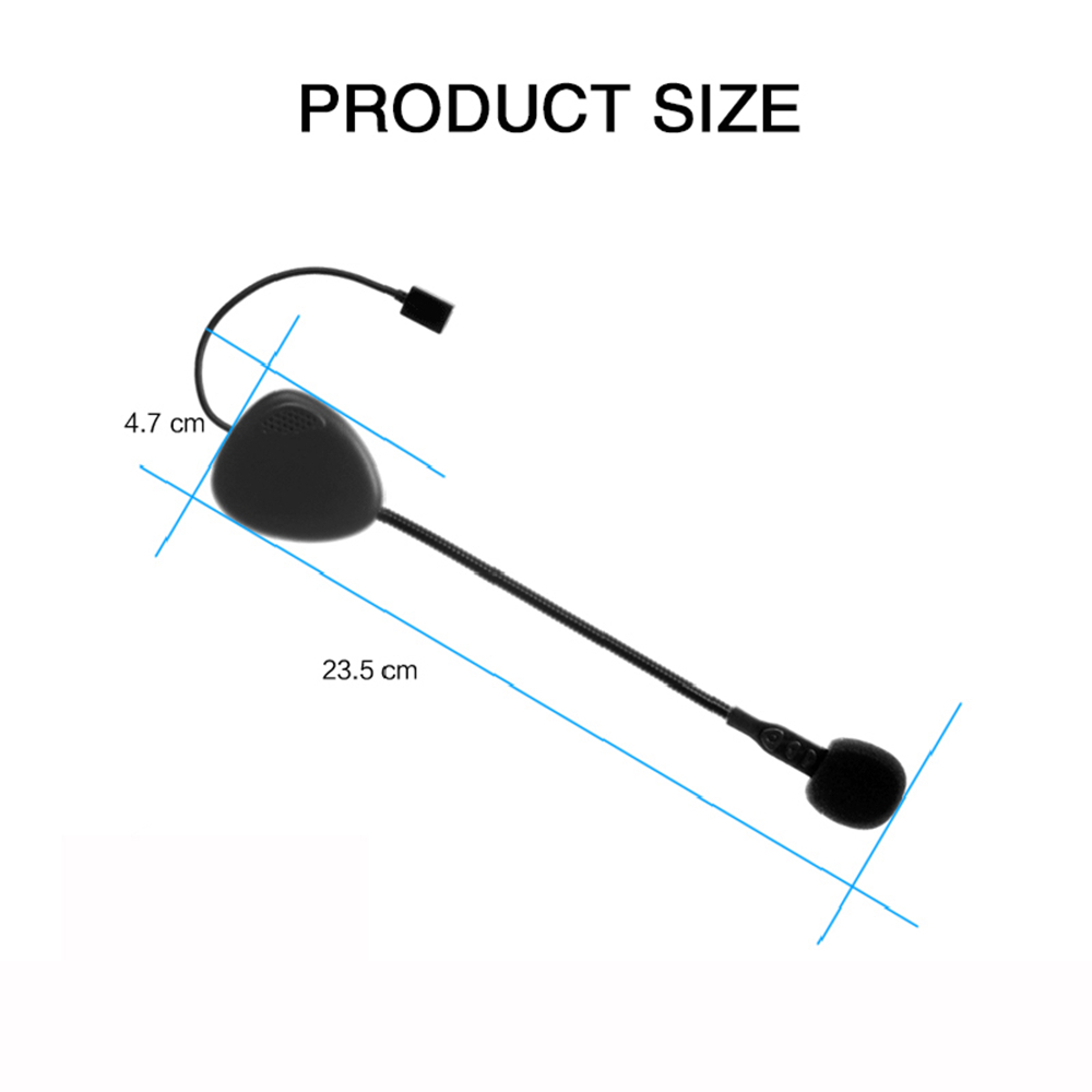 Vnetphone V1-1 Motorcycle Helmet Bluetooth Monaural Headset 10M Bluetooth Distance DSP Noise Reduction Technology - Black