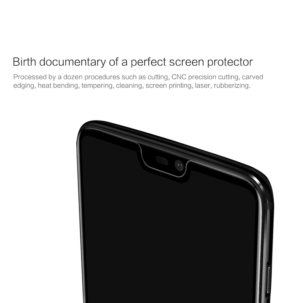 NILLKIN 3D CP+MAX Explosion-proof Tempered Glass Film For Oneplus 6 - Black