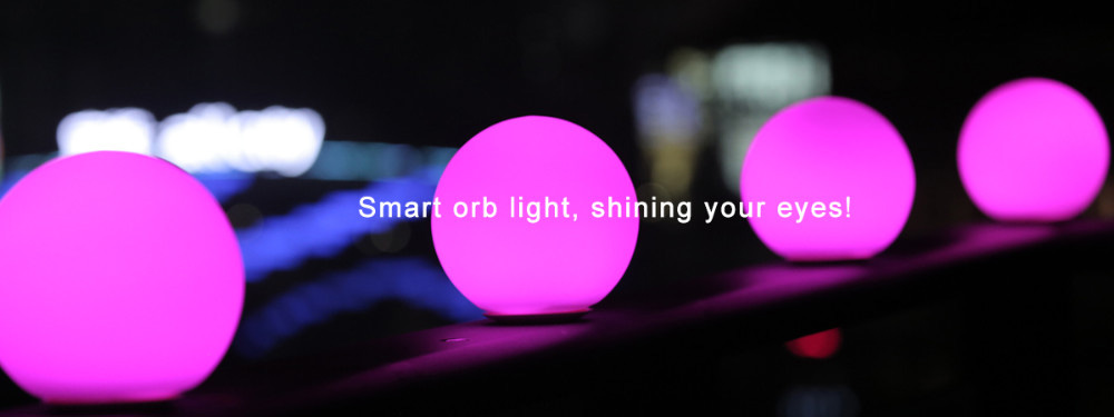 MIPOW BTL301W-WT PLAYBULB Sphere Smart Dimmable LED Glass Orb Light Floor Lamp Night Lights Tap to Change Color-White