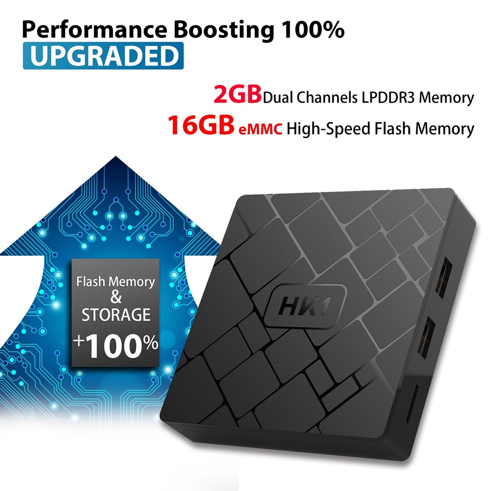 HK1 Amlogic S905W Android 7.1 KODI 18.0 2GB/16GB 4K TV BOX WIFI LAN