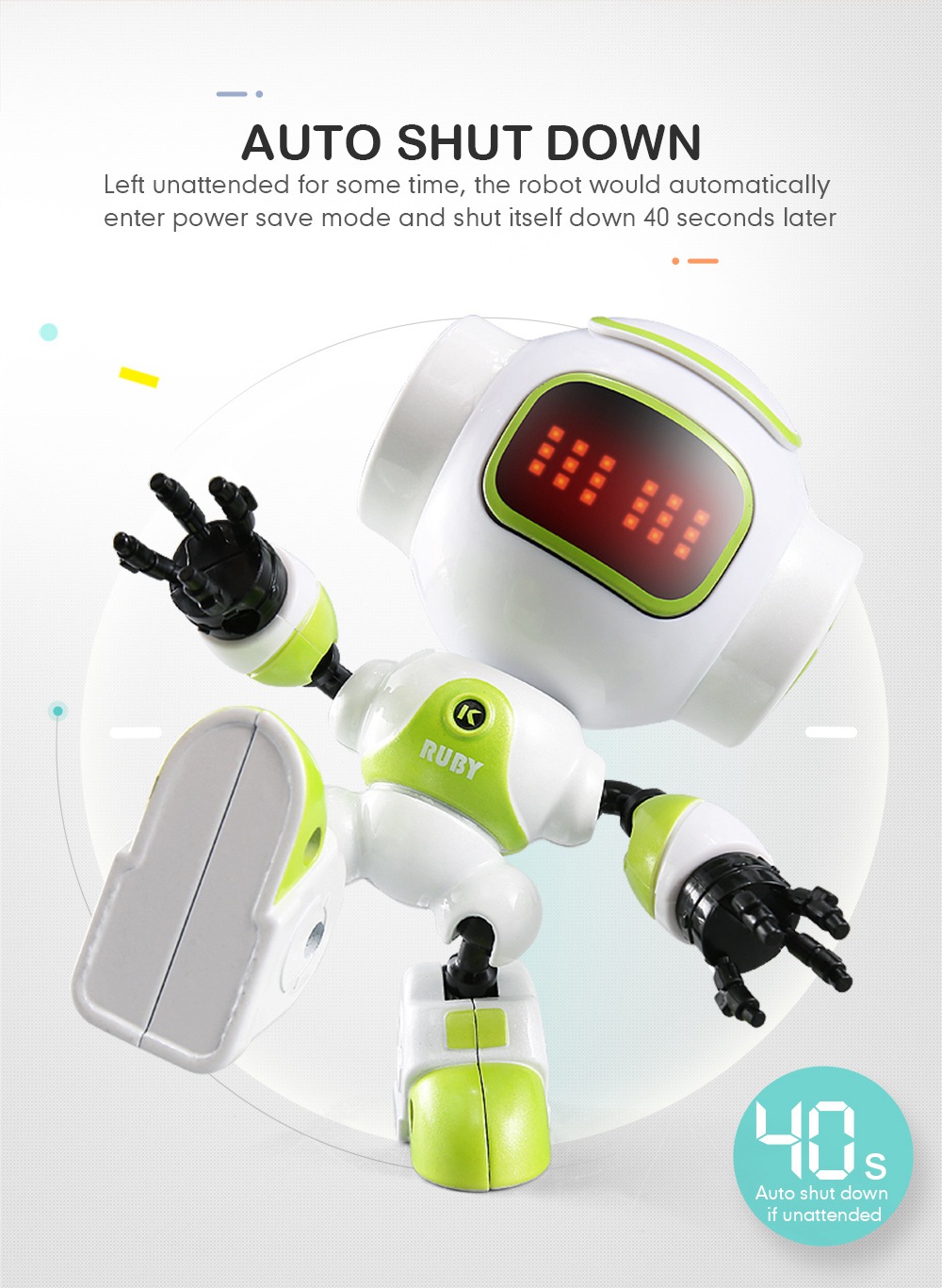 JJRC R9 LUBY Intelligent Robot Touch Response Alloy Body DIY Gesture RTR - Random Color