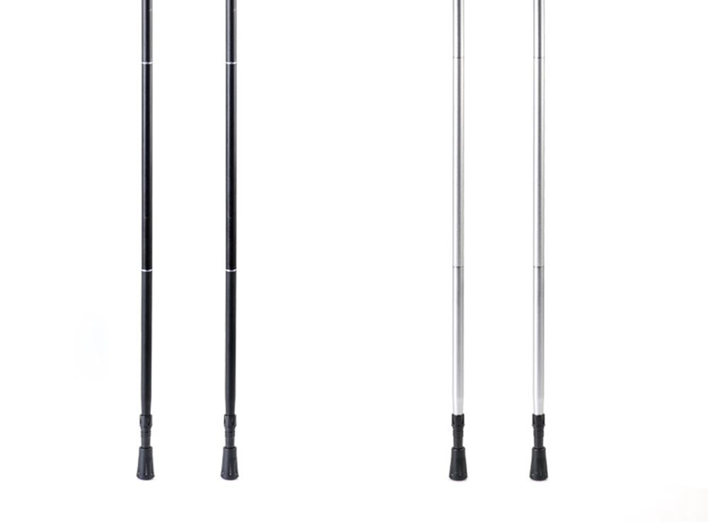 NatureHike NH15A023-Z Trekking Pole Folding Ultralight Alpenstocks ABS And Metal Lock For Hiking Traveling Climbing Outdoor Activities - Black + Green