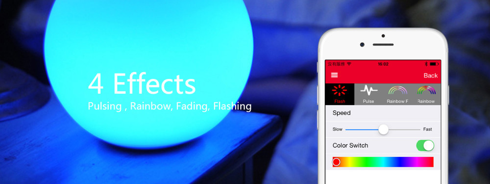MIPOW BTL301W-WT PLAYBULB Sphere Smart Dimmable LED Glass Orb Light Floor Lamp Night Lights Tap to Change Color-White