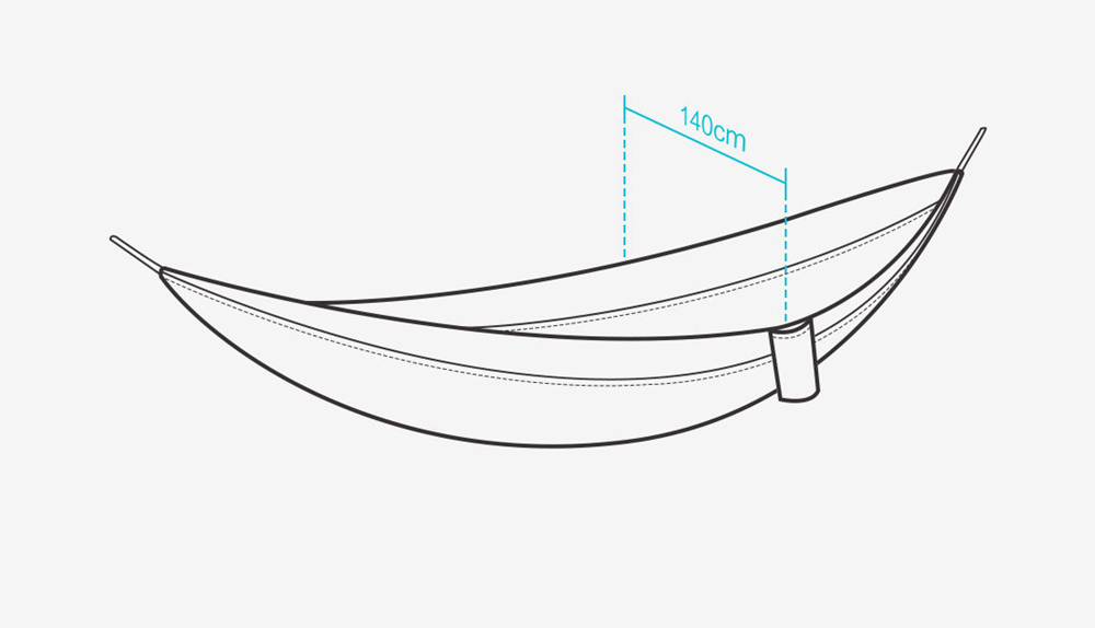 Xiaomi Mijia Zaofeng Outdoor Hammock 300KG Load-Bearing Weight Quickly Build Design Prevent Side Flipping - Light blue