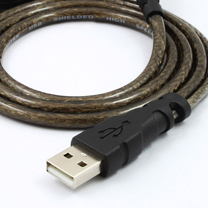 Unitek Y-C436 USB 2.0 Male To Mini USB Male Data Cable For Mobile HDD - Grey + Black