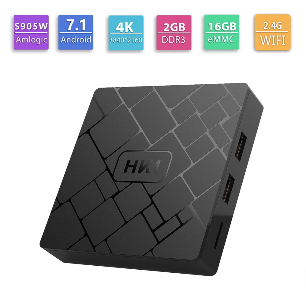 HK1 Amlogic S905W Android 7.1 KODI 18.0 2GB/16GB 4K TV BOX WIFI LAN