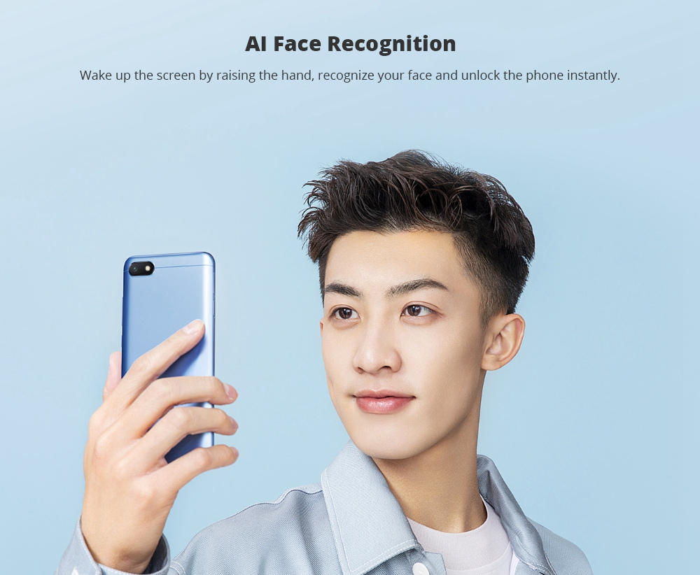 Xiaomi Redmi 6A 5.45 Inch 4G LTE Smartphone MTK Helio A22 2GB 16GB 13.0MP Camera MIUI 9 OS 18:9 Screen AI Face Unlock - Blue