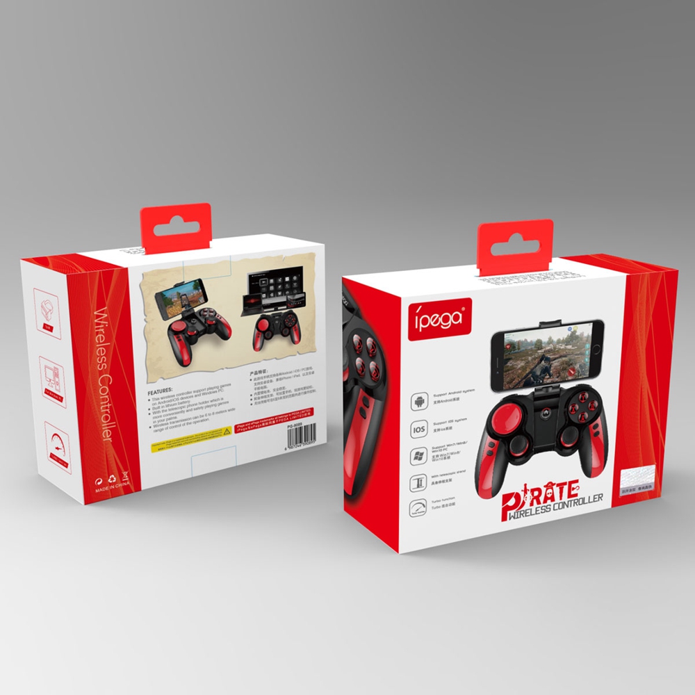 Ipega PG-9089 Pirates Wireless Bluetooth Game Controller Gamepad Joysticks for Android/iOS/PC - Black