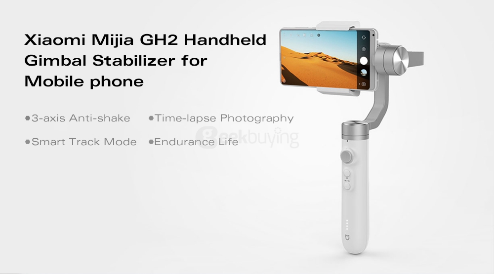 Xiaomi Mijia GH2 3-Axis Brushless Handheld Gimbal Stabilizer for Smartphone - White