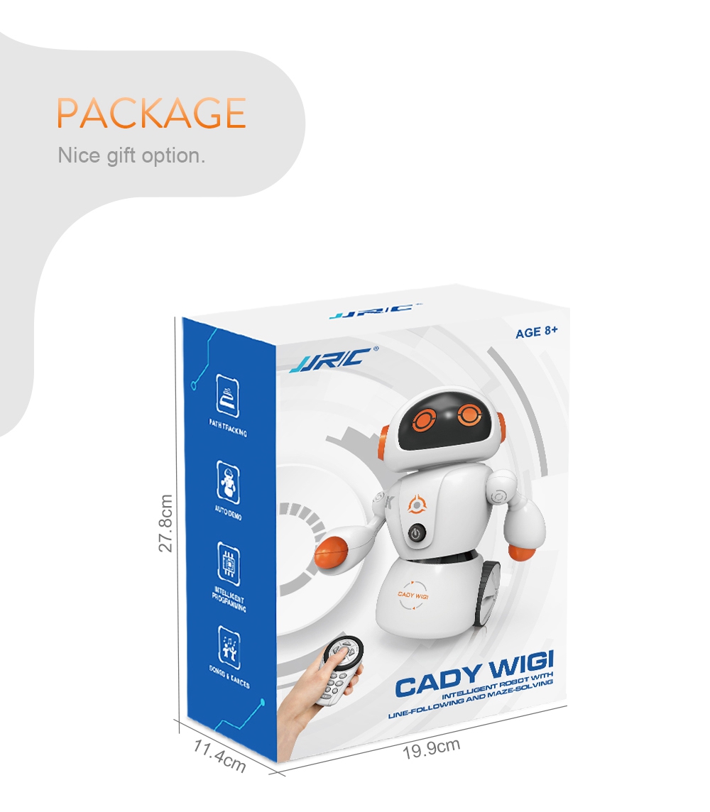 JJRC R6 CADY WIGI RC Robot Path Tracking Intelligent Programming with Light RTR - Blue