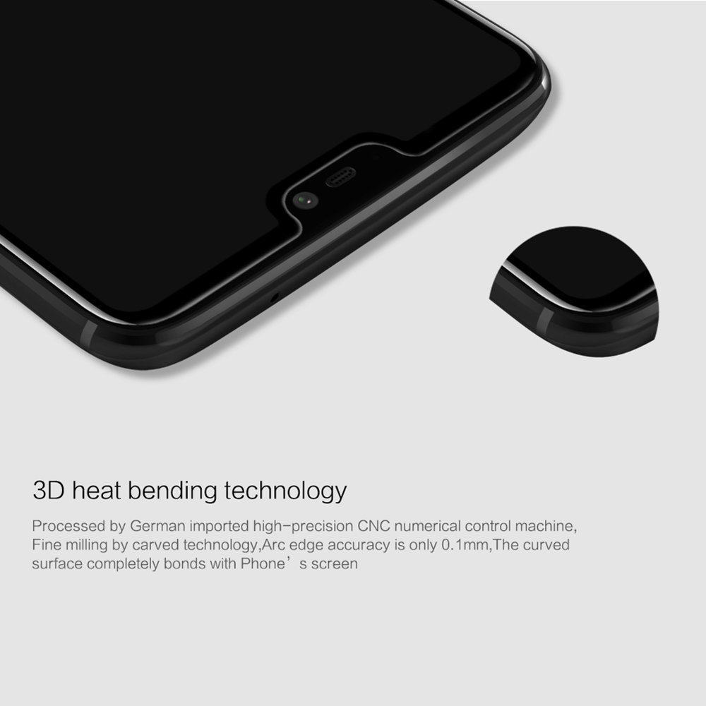 NILLKIN 3D CP+MAX Explosion-proof Tempered Glass Film For Oneplus 6 - Black