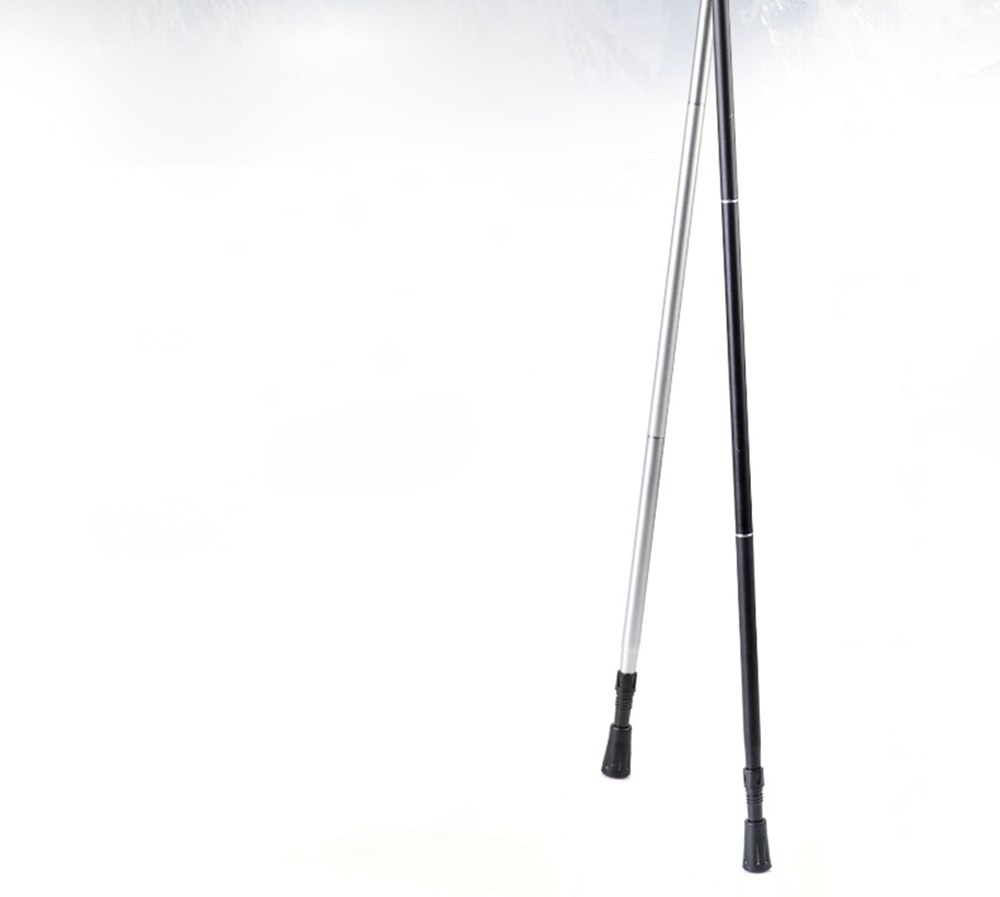 NatureHike NH15A023-Z Trekking Pole Folding Ultralight Alpenstocks ABS And Metal Lock For Hiking Traveling Climbing Outdoor Activities - Black + Green