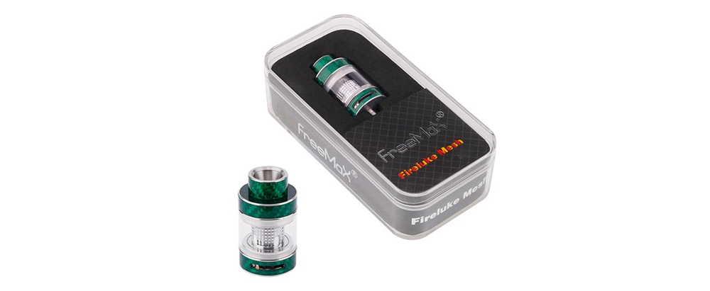 Electronic Cigarette Atomizer FreeMax Fireluke Mesh Tank Atomizer 3ml Carbon Fiber -Green