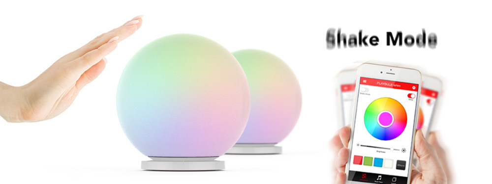 MIPOW BTL301W-WT PLAYBULB Sphere Smart Dimmable LED Glass Orb Light Floor Lamp Night Lights Tap to Change Color-White