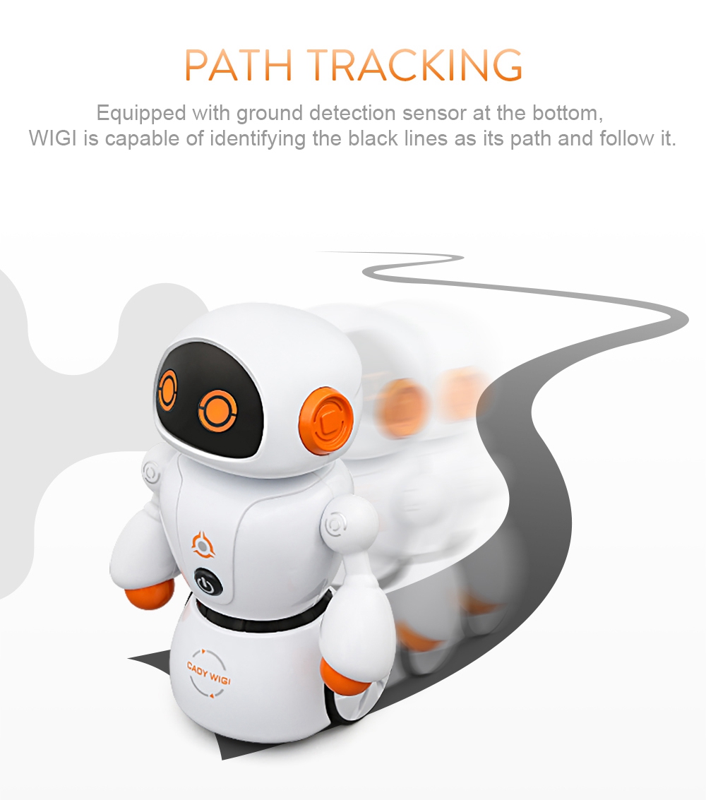 JJRC R6 CADY WIGI RC Robot Path Tracking Intelligent Programming with Light RTR - Blue