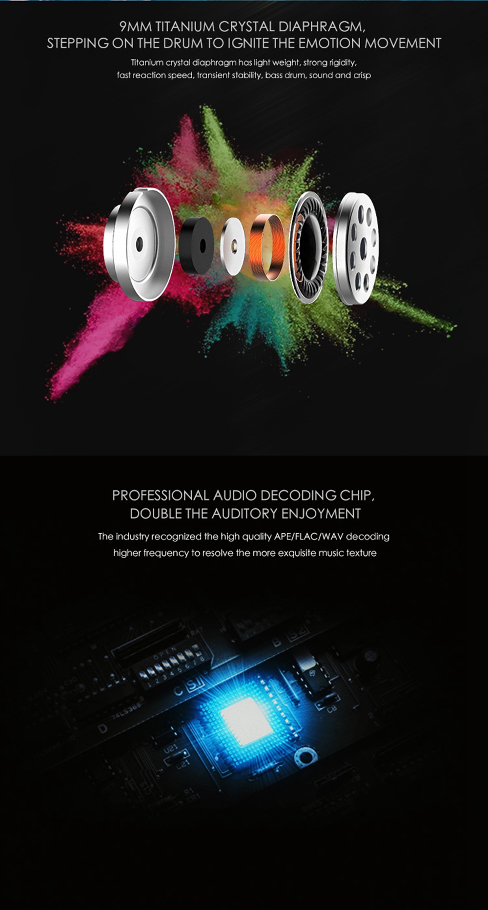 OVEVO X9 Bluetooth 4.2 Earphone HiFi Fish Bionic Swimming Sport Wirless Stereo 8G MP3 Earphones with Mic - Black