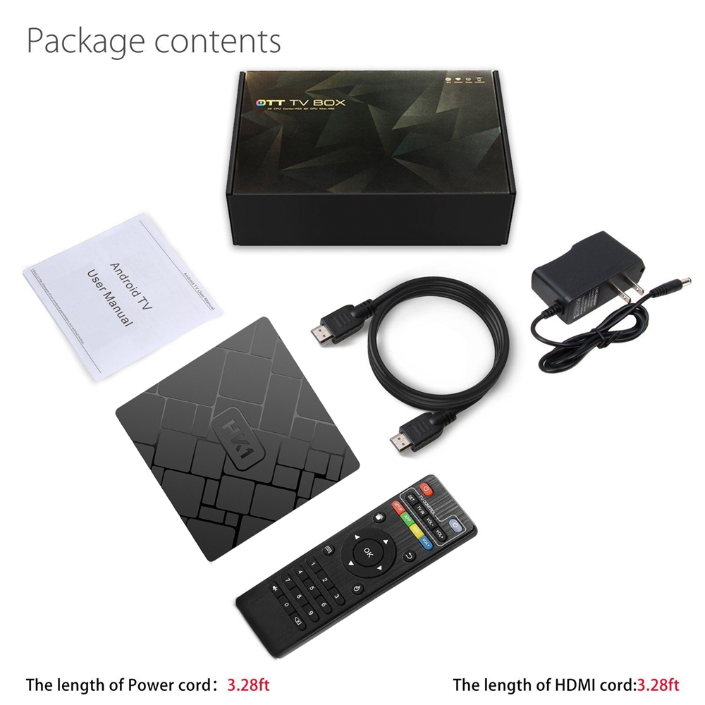 HK1 Amlogic S905W Android 7.1 KODI 18.0 2GB/16GB 4K TV BOX WIFI LAN