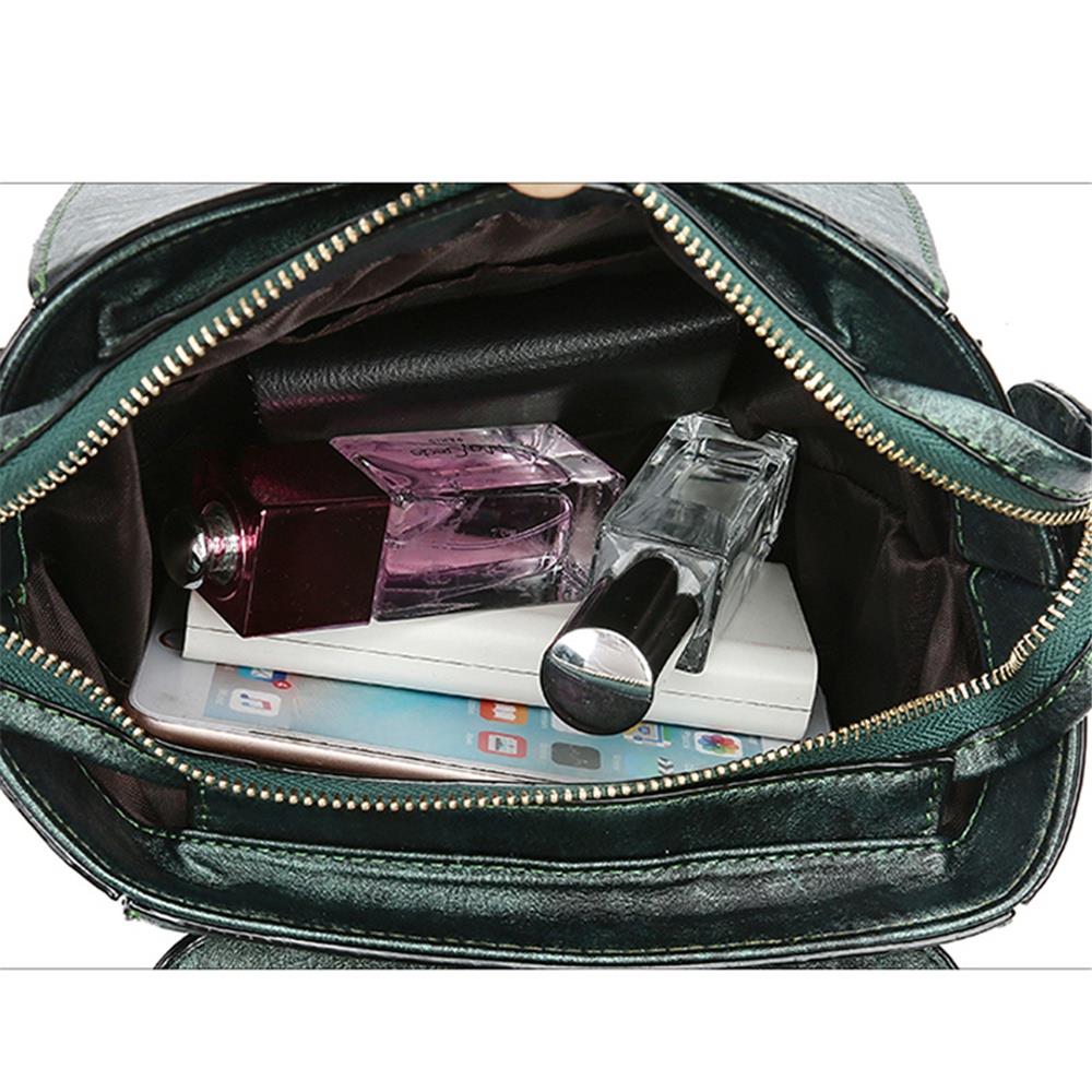 Fashion Tote Satchel Bag PU Leather Bag Women's Handbag Crossbody Bag-Green