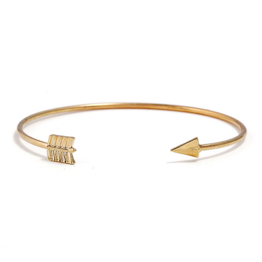 Women's Fashion Beautiful Stylish Simple Style Arrow Bow Hand Jewelry Bracelet Three-piece Suit - Gold