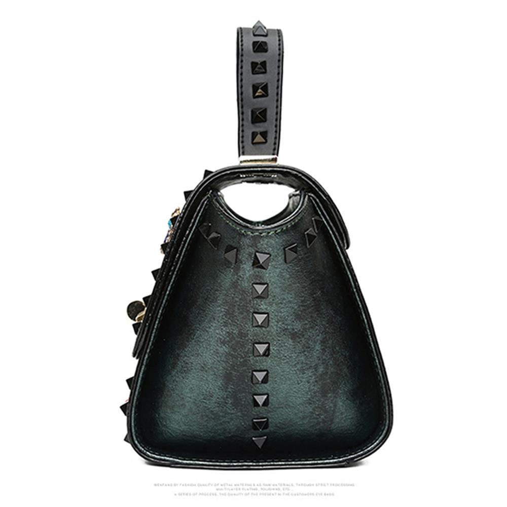 Fashion Tote Satchel Bag PU Leather Bag Women's Handbag Crossbody Bag-Green