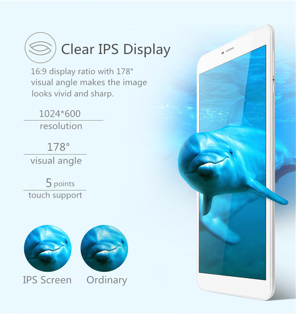 Binai V7S 3G Phablet MTK8321 Quad Core 7" IPS 1024*600 1GB RAM 16GB ROM Android 8.1 Built-in GPS Dual SIM Dual Standby - Black