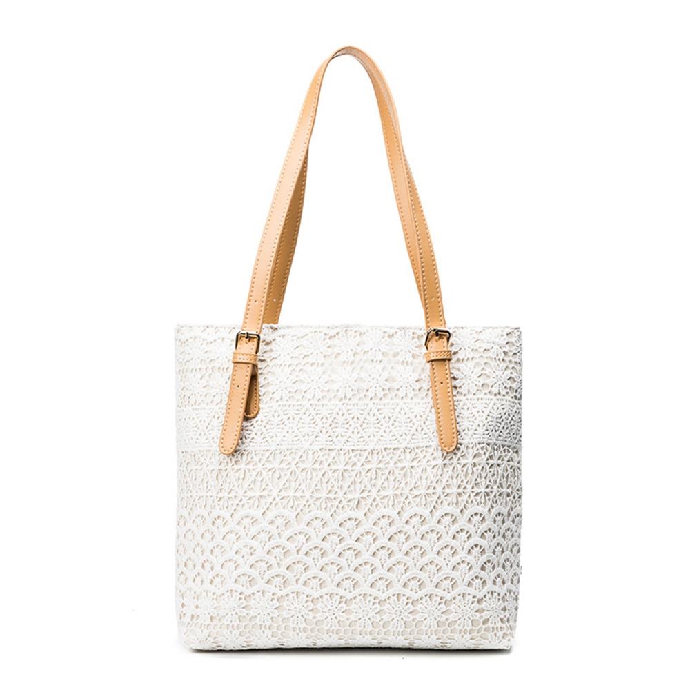 Fashion Tote Satchel Bag PU Leather Bag Women's Handbag-White
