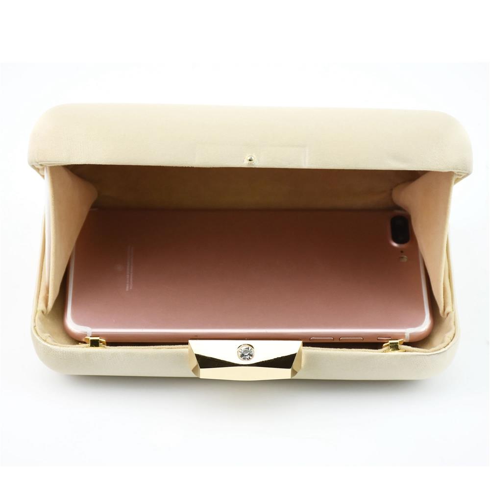Women Clutches Bag Ladies Shoulder Chain Bag Tote for Party Banquet Evening Bag-Gold