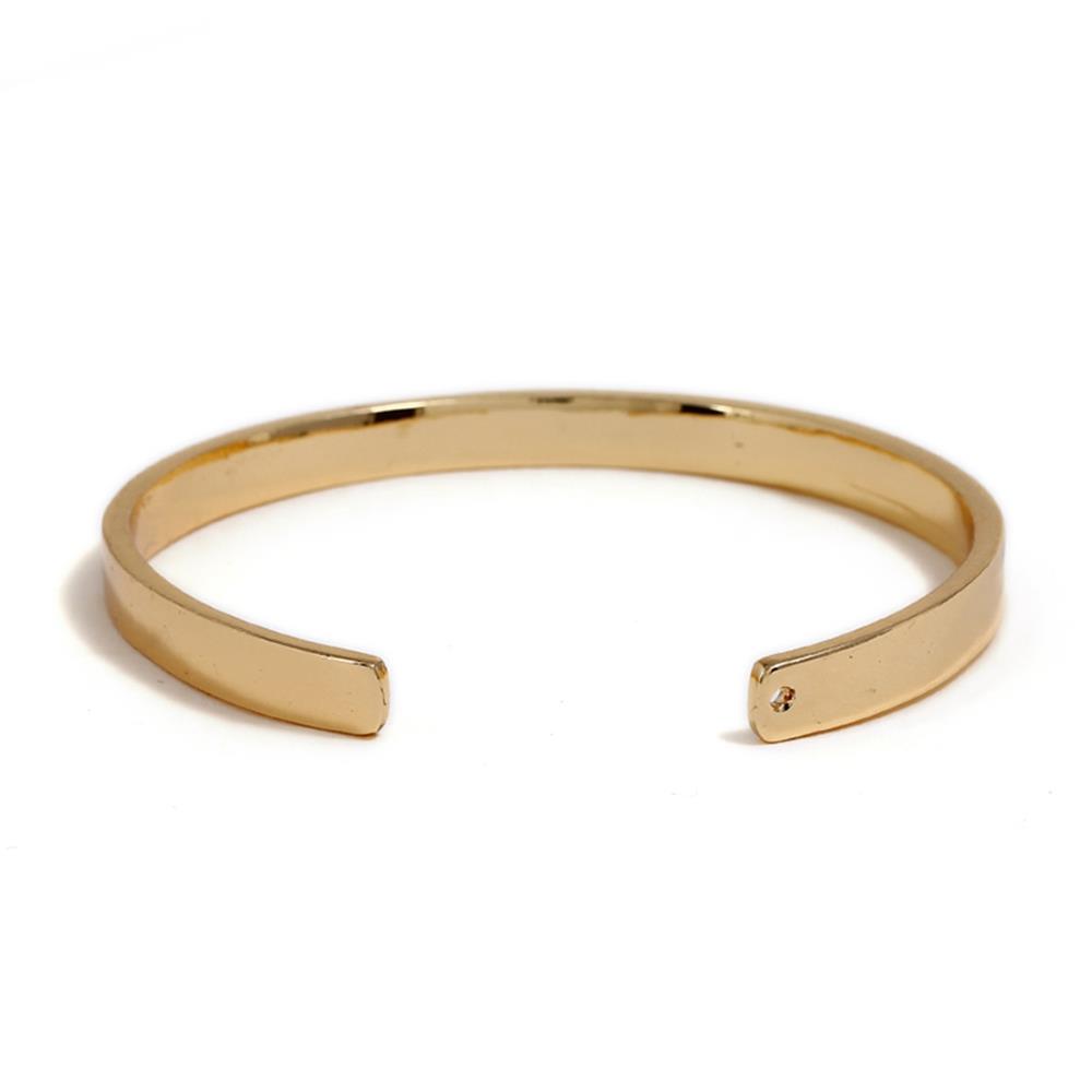 Women's Fashion Beautiful Stylish Simple Style Retro Open Hand Jewelry Bracelet - Gold