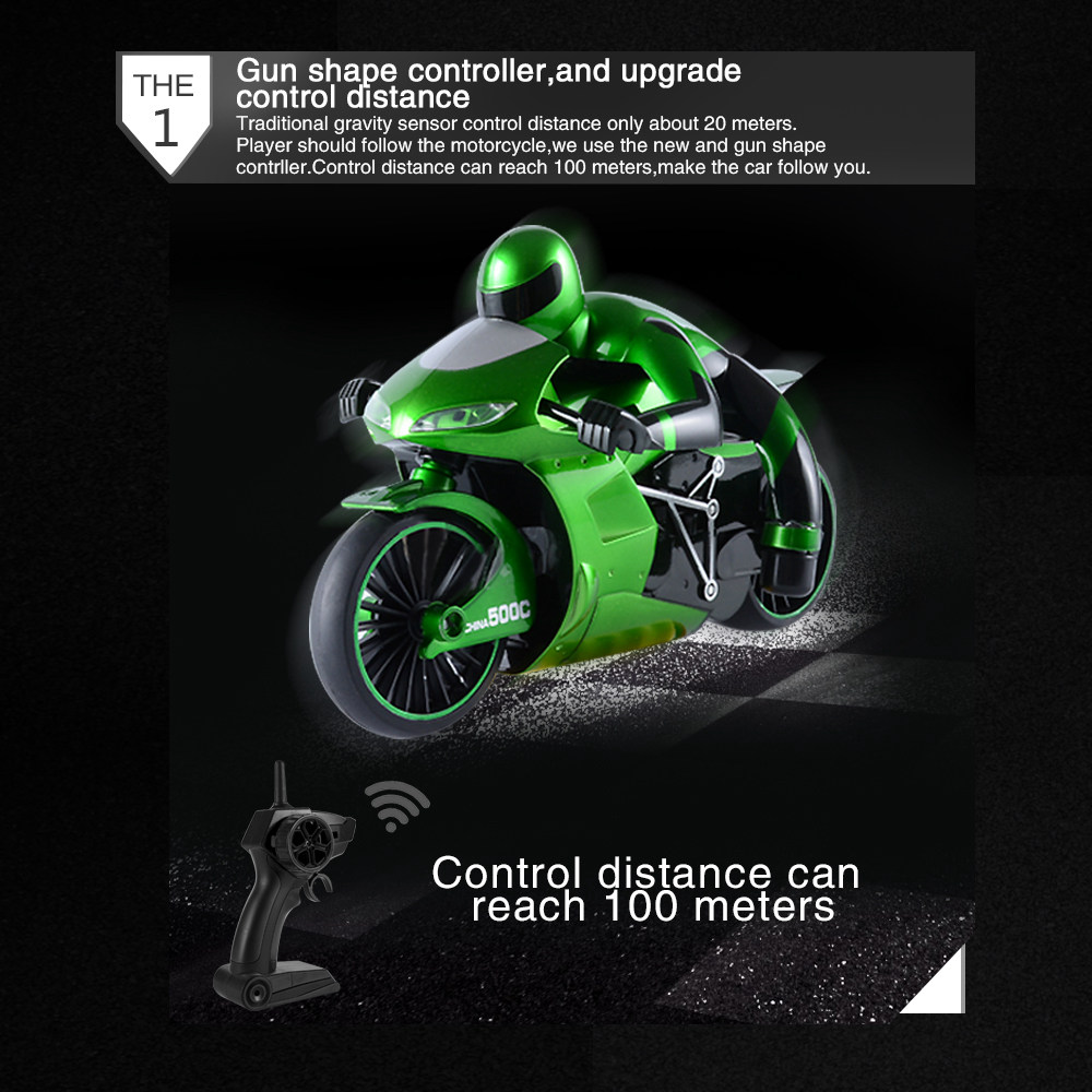 CSRC-22 2.4G 1:16 Drift RC Motorcycle with LED Light RTR - Red