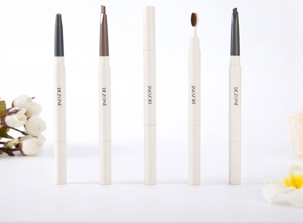 Mijia DEZONE Eyebrow Pencil with Brow Brush Water Resistant Delicate Long-lasting Natural Color - Dark Grey