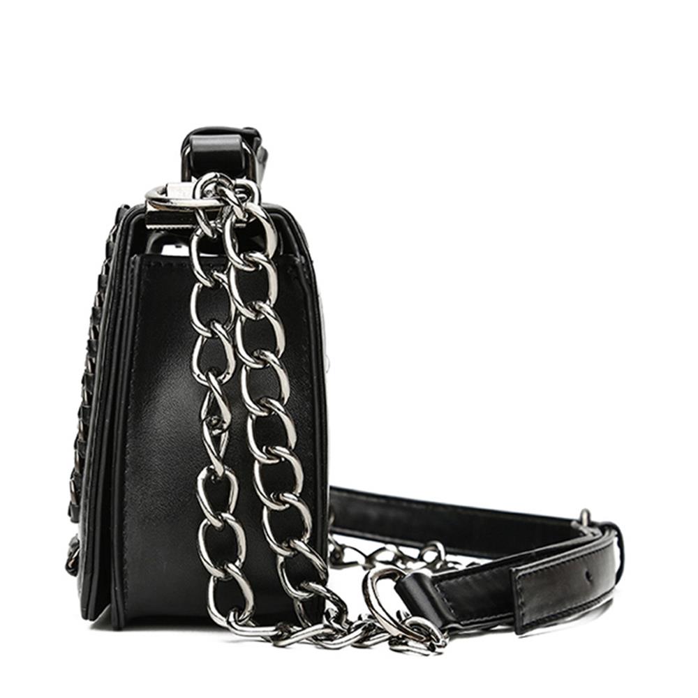 Women Tote Shoulder Bag PU Leather Bag Female Luxury Handbag Crossbody Bag-Black